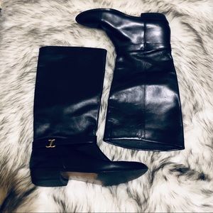 ETIENNE AIGNER Shelby Leather Boots, sz 9 NARROW